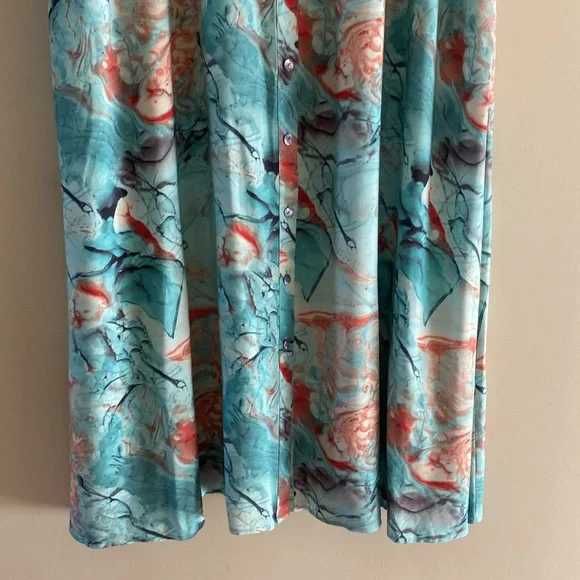 Soft Surroundings Blue and Pink Maxi Dress - Picture 3 of 9